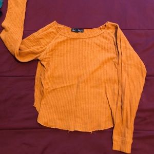 Burnt orange long sleeve top